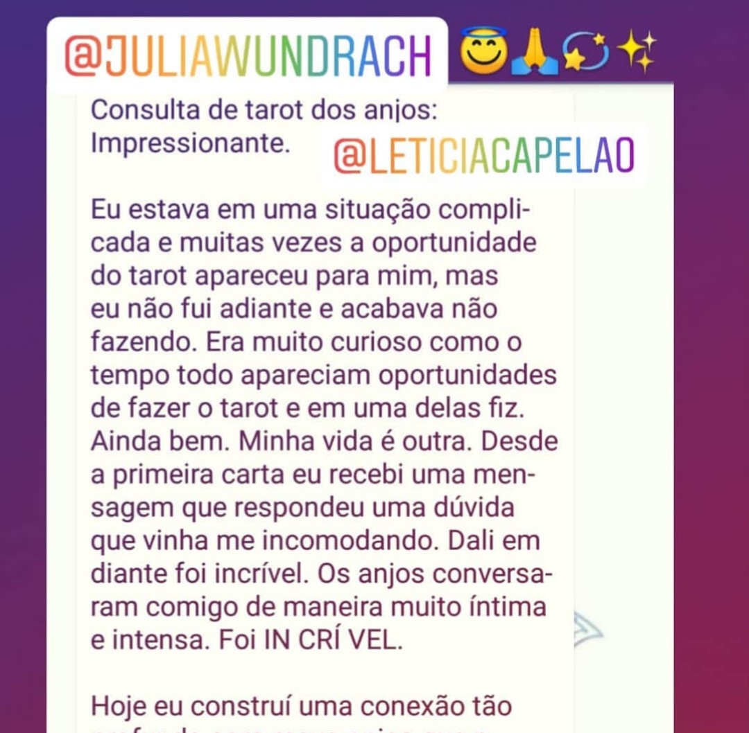 Julia Depoimento Tarot 1